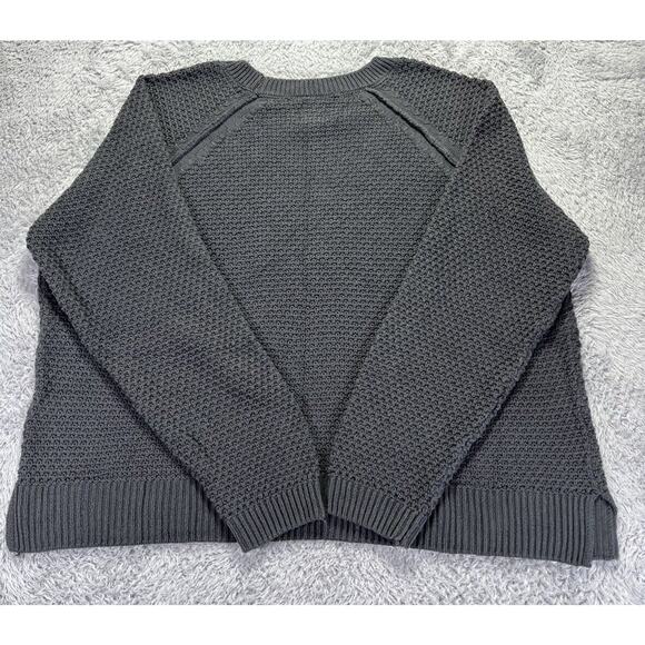 GAP Women's Textured Sweater Gray XXL 2XL Boxy Lagenlook Chunky Knit - Picture 8 of 11